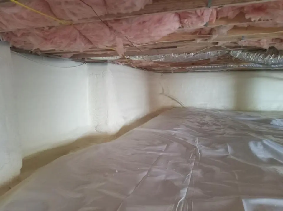 Crawl space encapsulation with closed-cell spray foam for Attic Insulation in Petal